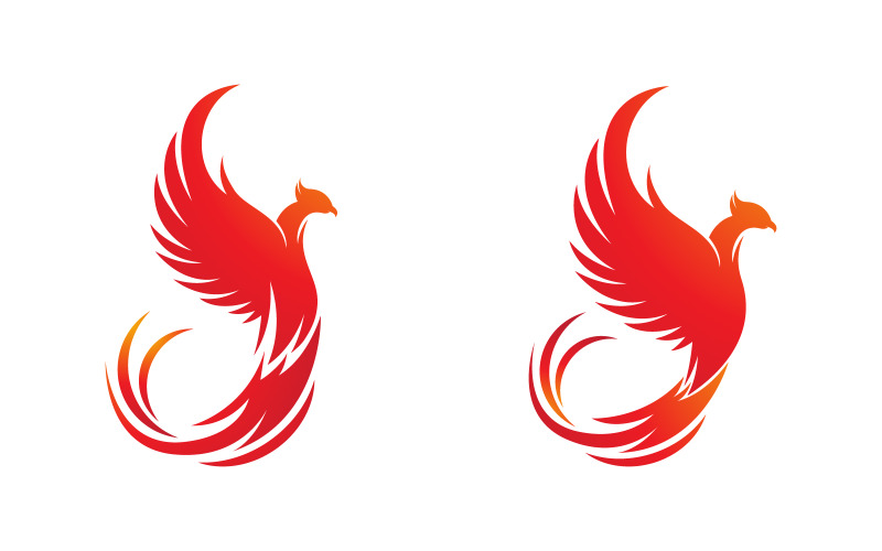 Fantasy Bird Phoenix vector icon illustration design template v.15