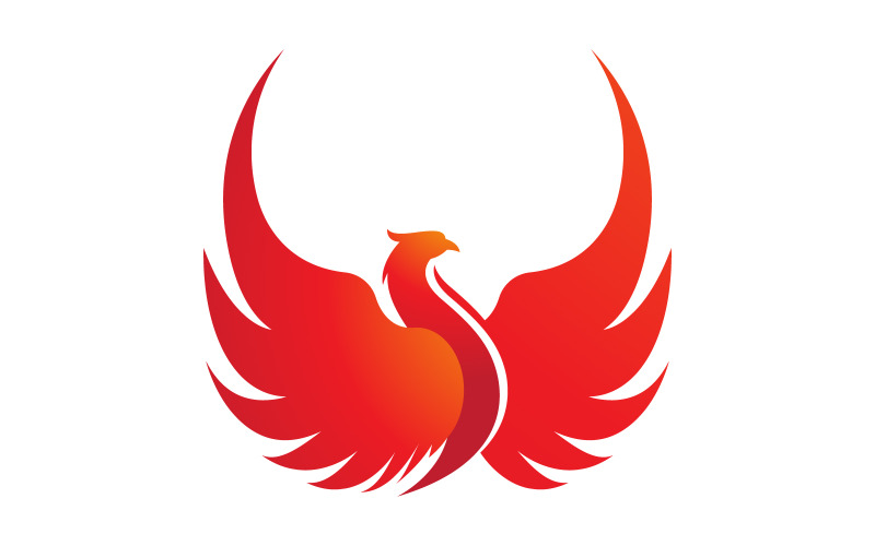 Fantasy Bird Phoenix vector icon illustration design template v.18
