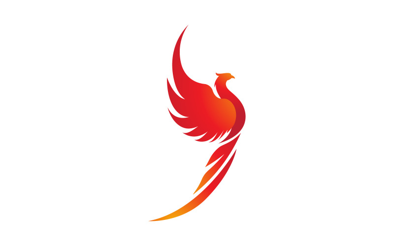 Fantasy Bird Phoenix vector icon illustration design template v.19