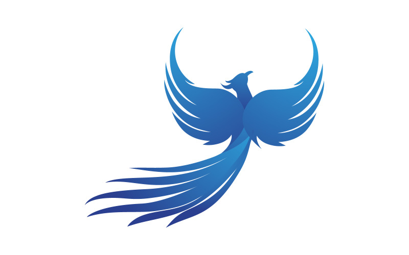 Fantasy Bird Phoenix vector icon illustration design template v.23