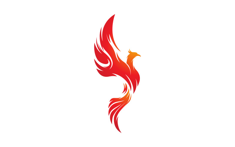 Fantasy Bird Phoenix vector icon illustration design template v.6