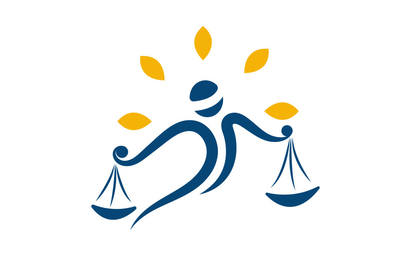 Icona dello studio legale Justice Logo Template illustrazione vettoriale design v.17