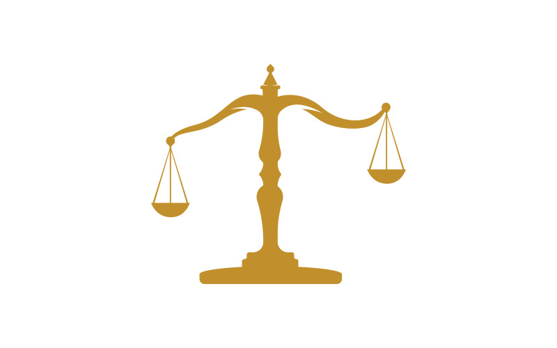 Icona dello studio legale Justice Logo Template illustrazione vettoriale design v.2