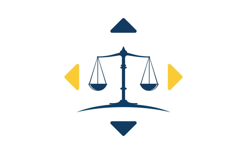 Logotipo do escritório de advocacia Justice Law Firm Icon Modelo de design de ilustração vetorial v.5