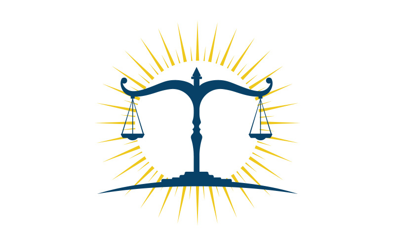 Modèle de logo d'icône de cabinet d'avocats Justice illustration vectorielle v.10