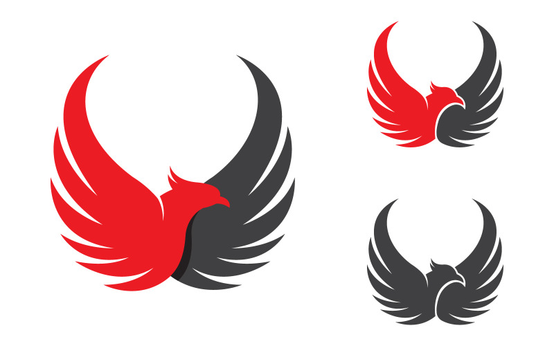 Шаблон дизайна векторной иконки Fantasy Bird Phoenix v.17