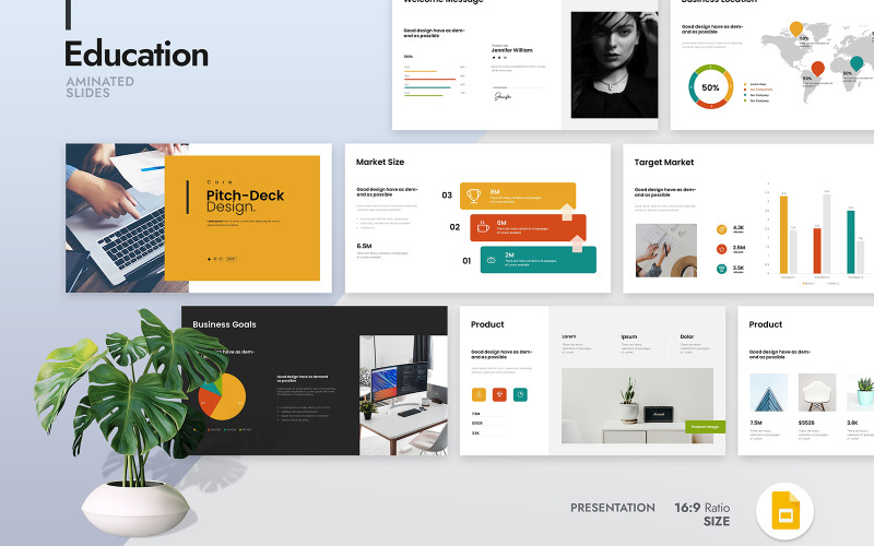 Шаблон презентации Google Slide Digital Pitch Deck