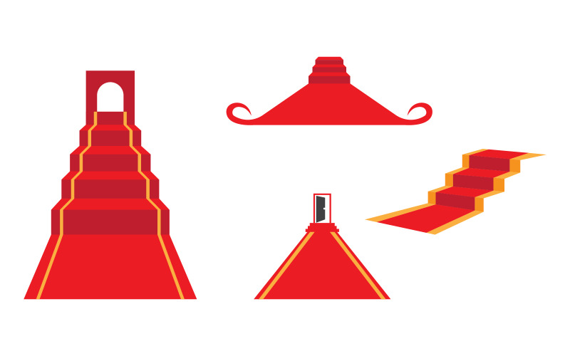 Tapete vermelho simples Ilustração vetorial de design Modelo v.1