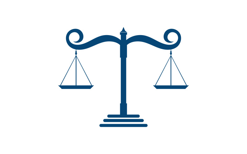 Значок юридической фирмы Justice Шаблон логотипа векторная иллюстрация дизайн v.11