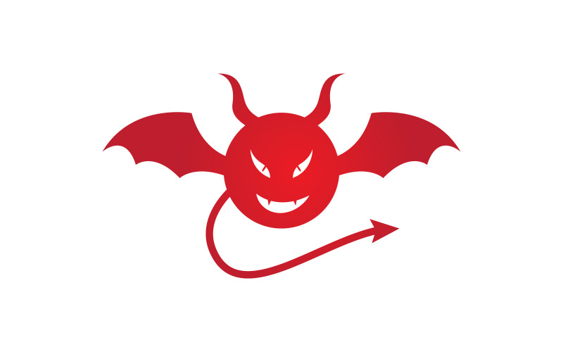 Chifre faminto do diabo Ícone vetorial design ilustração v.7