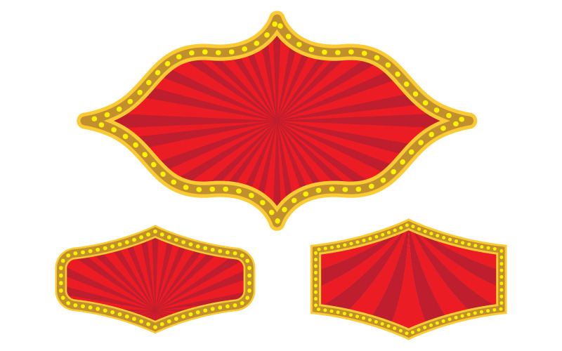 Circus evenement element vector illustratie ontwerp sjabloon v.9
