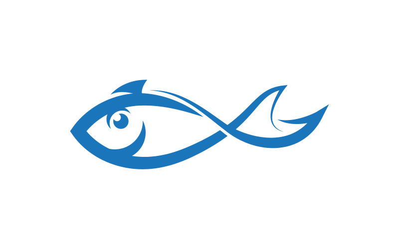 Modelo de logotipo de peixe Modelo de design de ícone criativo v.15