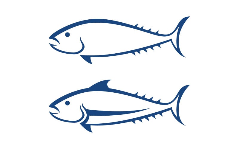 Modelo de logotipo de peixe Modelo de design de ícone criativo v.16