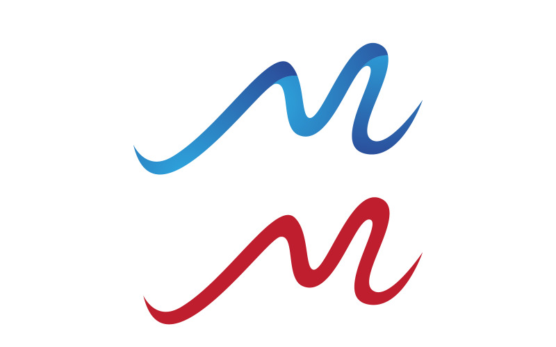 Modelo de design de ilustração vetorial de ícone de letra M