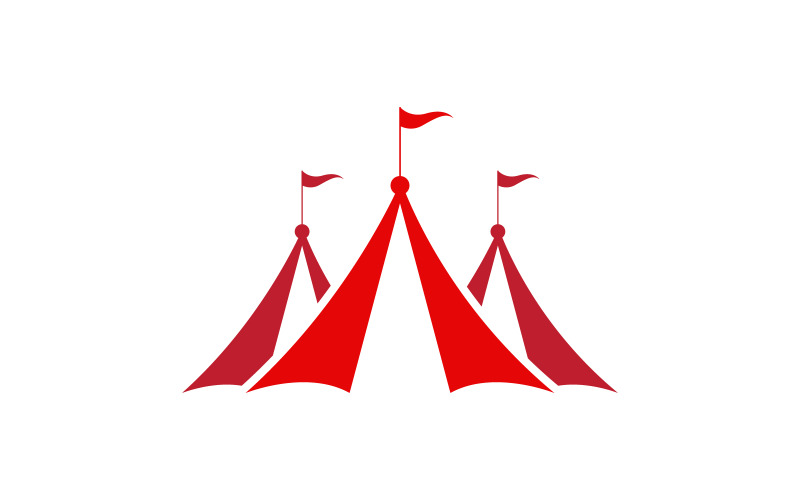 Modello di progettazione dell'illustrazione vettoriale dell'elemento dell'evento circense v.11
