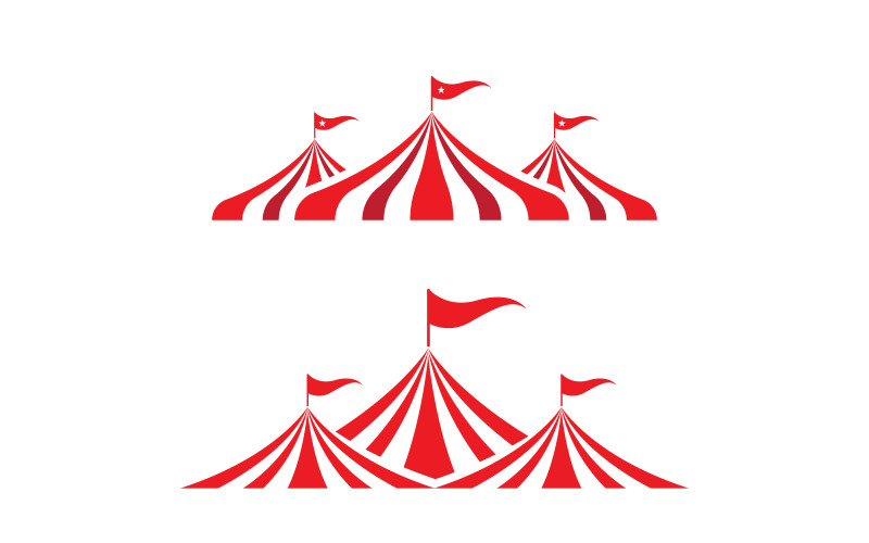 Modelo de design de ilustração vetorial de elemento de evento de circo v.1