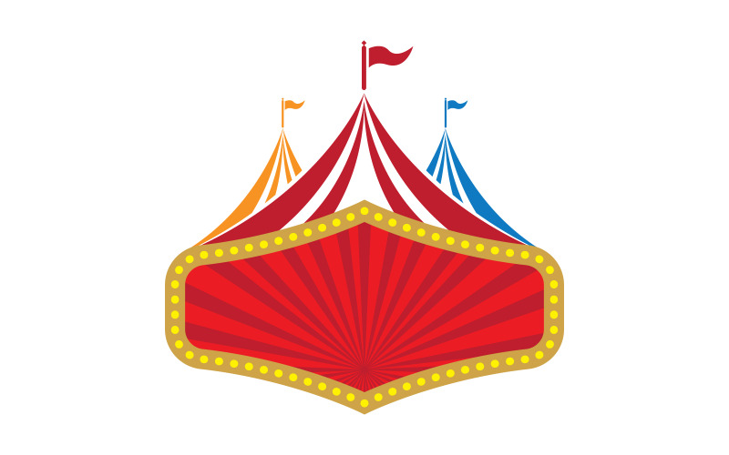Modelo de design de ilustração vetorial de elemento de evento de circo v.5