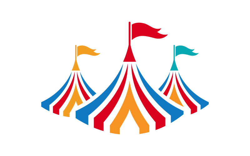 Modelo de design de ilustração vetorial de elemento de evento de circo v.7