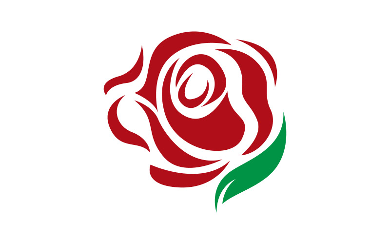 Modelo de logotipo de flor rosa vetor ícone ilustração v.5