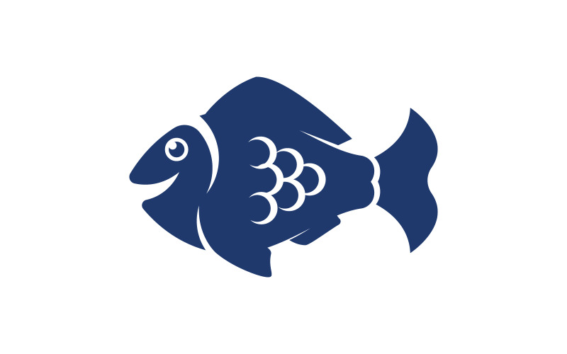 Modelo de logotipo de peixe Modelo de design de ícone criativo v.13