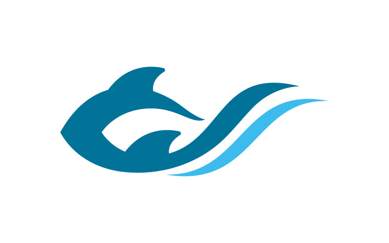 Modelo de logotipo de peixe Modelo de design de ícone criativo v.14
