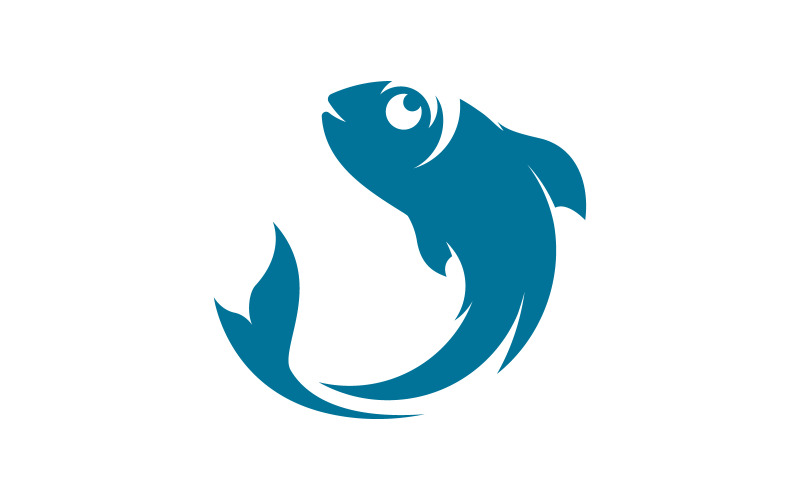 Szablon logo ryby Kreatywny szablon projektu ikony v.7