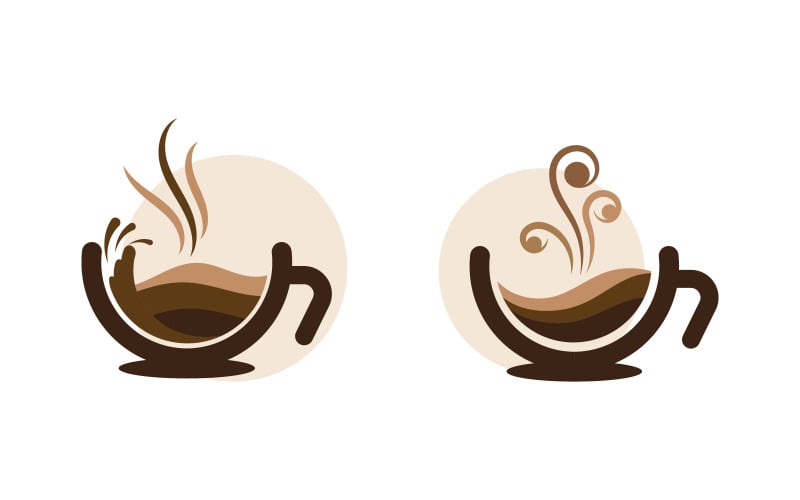 Tazza da caffè e tè Logo modello icona vettoriale design v.15