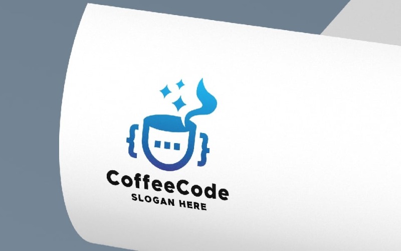Koffie Code Programmeer Logo