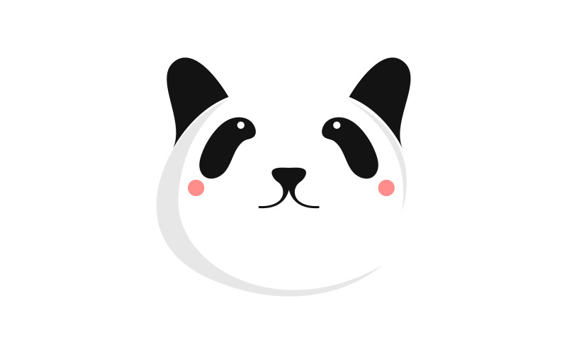 Panda милий значок шаблон векторної ілюстрації дизайн v.1