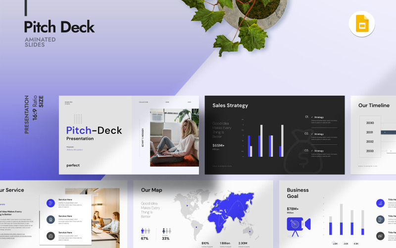 Perfekte Pitch Deck Google Slide-Vorlage