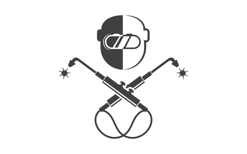 Schweißwerkzeug, Vektorsymbol-Logo, Design-Illustration v.8