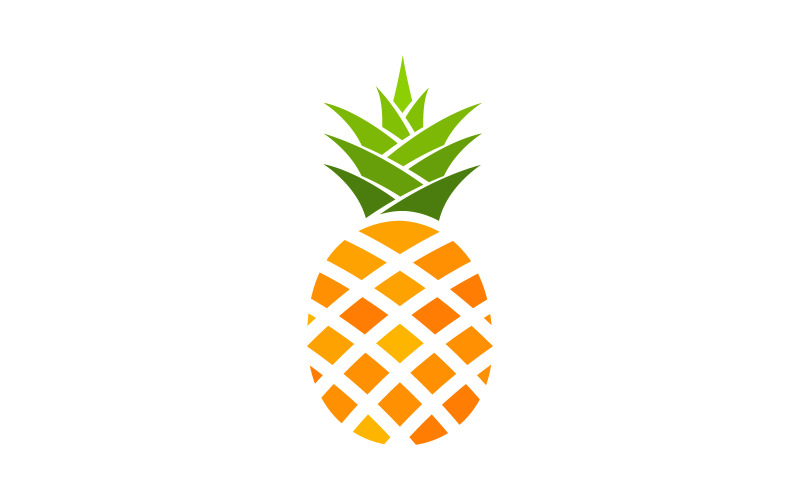 Logotipo de ícone de fruta abacaxi modelo de ilustração vetorial design v.5
