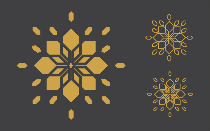 Geometrische Logo-Vorlage. Vektorkreisförmige arabische Ziersymbole v.16