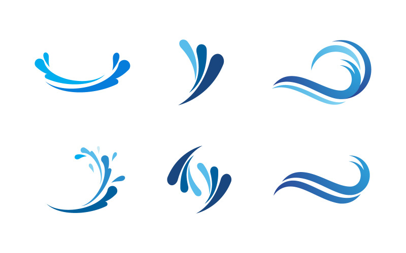 Ícone de respingo de onda de água gota de água ilustração vetorial design v.11