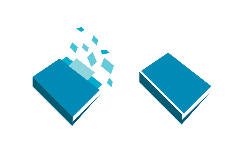 Modèle de concept d'éducation de livre icône vectorielle illustration design v.25