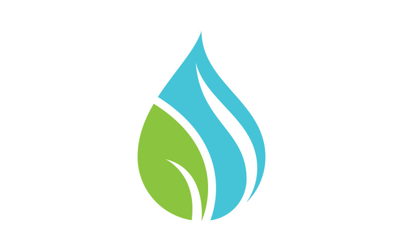 Modèle de logo frais de goutte d'eau illustration vectorielle conception v.2