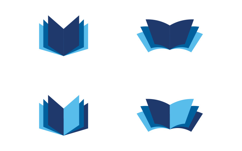 Plantilla de concepto de educación de libros, diseño de icono vectorial, ilustración v.22