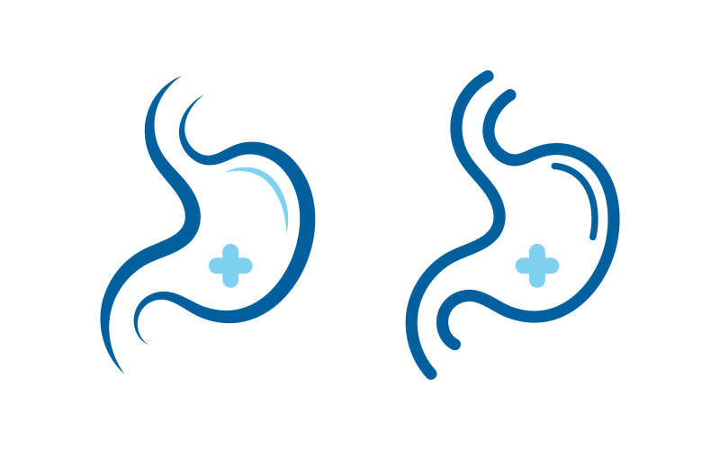 Conception d'icône de soins médicaux pour l'estomac, illustration vectorielle v.9