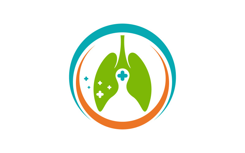 Conception d'icône vectorielle médicale pour la santé pulmonaire v.14