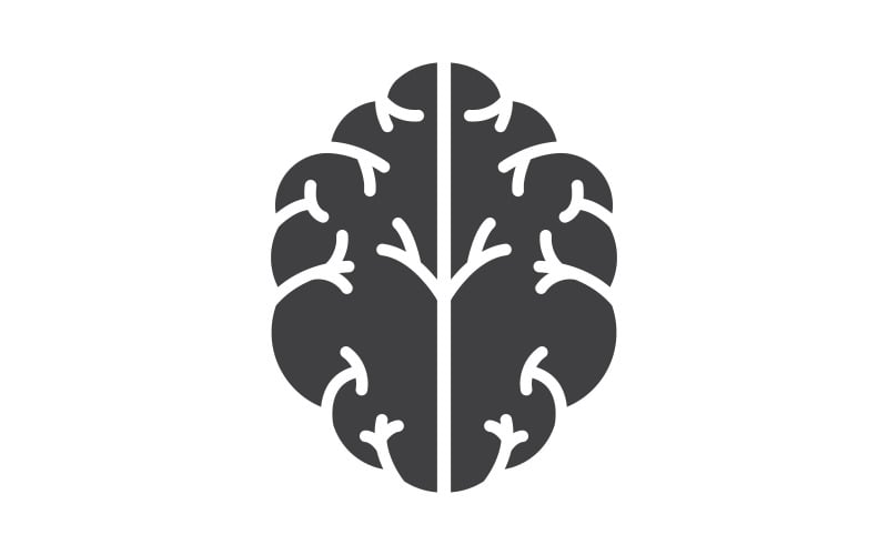 Illustrazione medica del cervello sano modello di icona design v.4