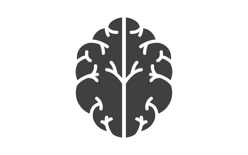 Modèle de conception d'icône d'illustration médicale pour un cerveau sain v.4