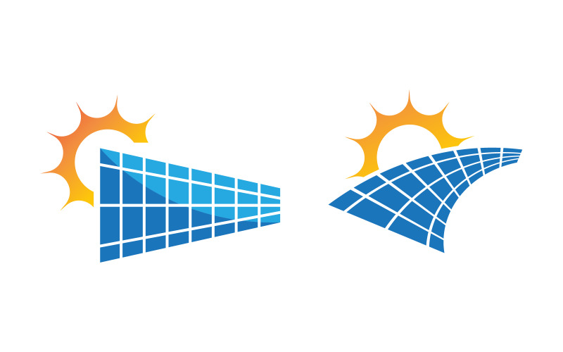 Modello di illustrazione dell'icona vettoriale dell'energia solare del sole v.11