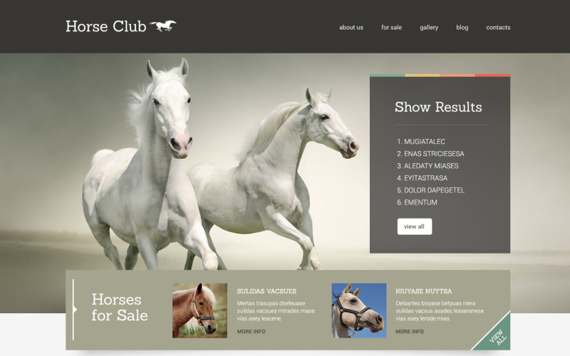 Адаптивная тема WordPress для лошадей