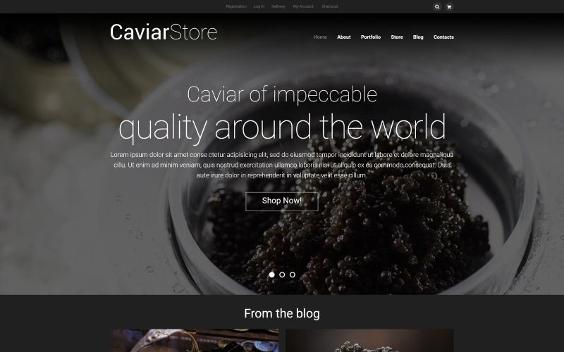 Caviar Online Store WooCommerce Teması