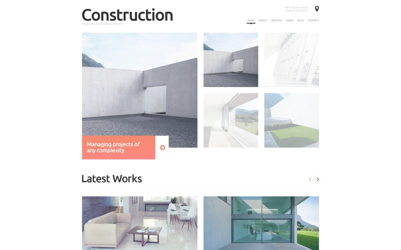 Construction Company Responsive WordPress Theme