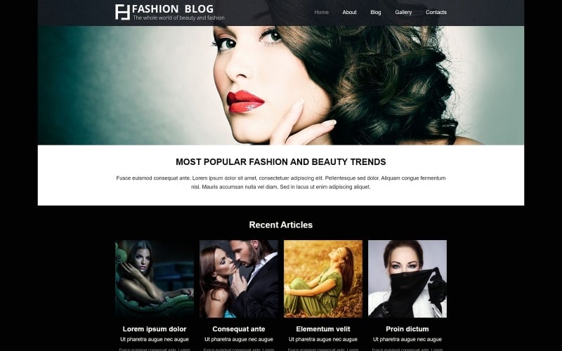 Fashion Blog - Fashion Blog Elegante modello Joomla