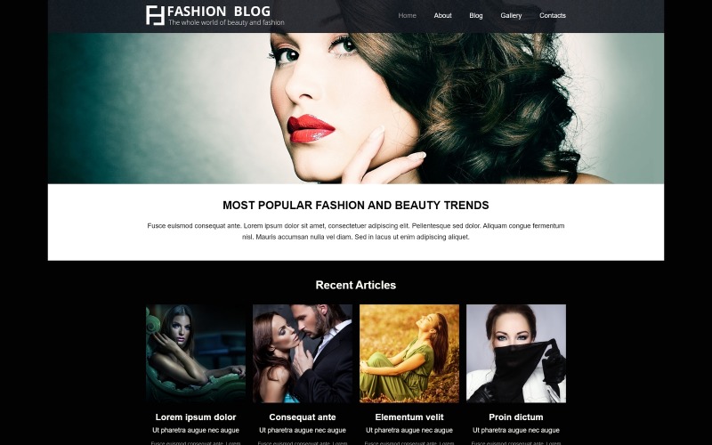 Fashion Blog - Модный блог Элегантный шаблон Joomla
