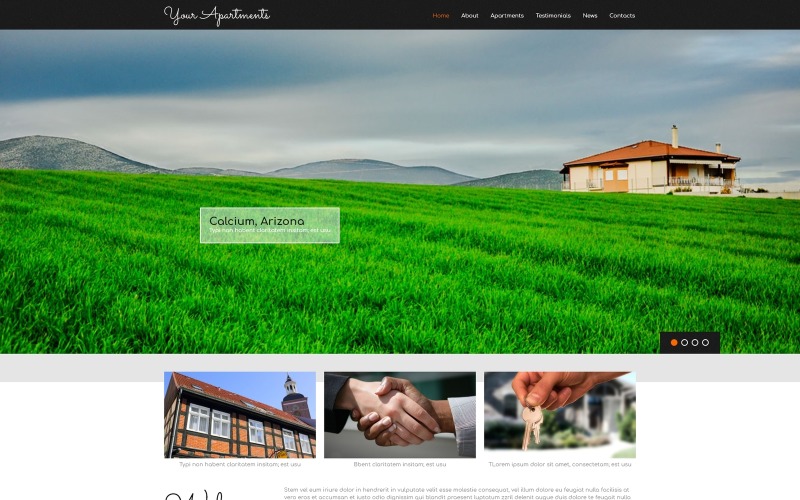 Fastighetsbyråns responsiva Joomla-mall