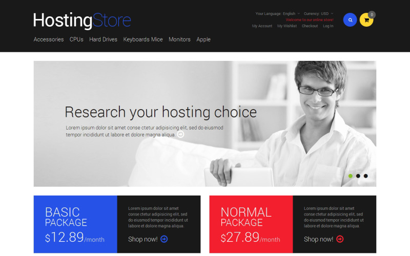 хостинг отзывчивой темы magento