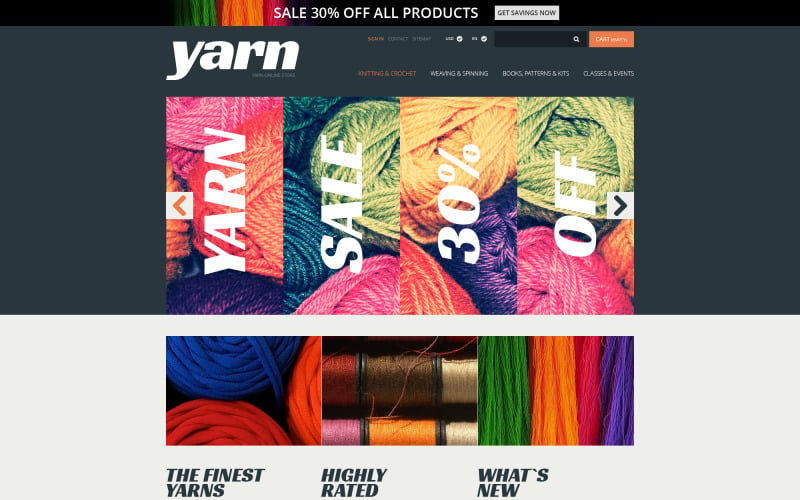 Knit Crochet Supplies Theme PrestaShop